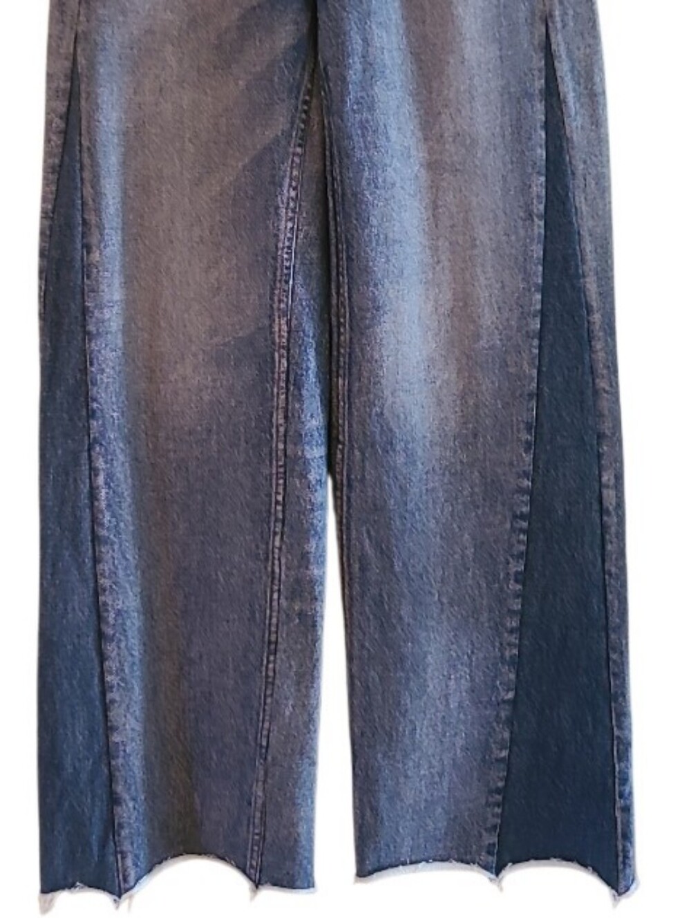 Rag & Bone Miramar Wide Leg Sweatpant Jeans Moonrise Raw Hem Size XXS - Picture 8 of 17